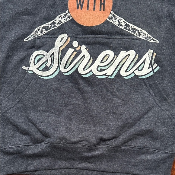 Sleeping with Sirens Unisex Blue Hoodie Sweatshirt, Kangaroo Pocket, Size S NWOT - Picture 8 of 11